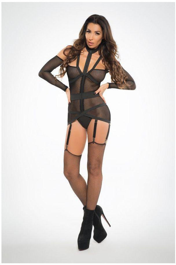 see through me corselette with garters - Be Lynley