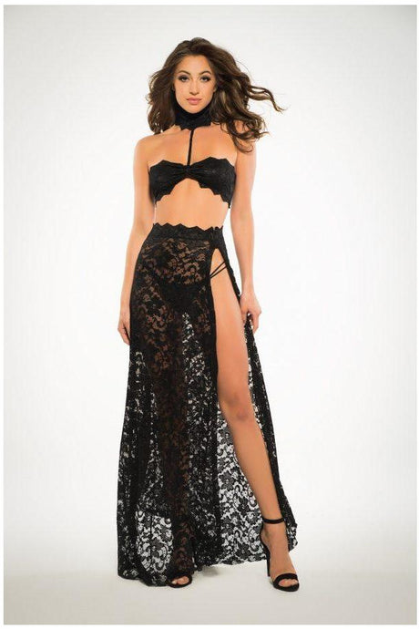 see through me, lace bandeau top & skirt - Be Lynley