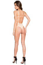 LI272 Roma Confidential Wholesale Lingerie Beige Classic Full Front Cover Lace Teddy with Back Strap Details