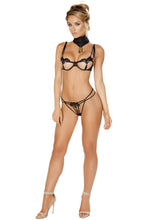 Strappy Applique Bra Set