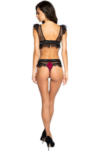 Two-Tone Polka Dot Lingerie Short Set