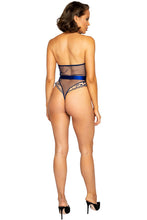 Low Plunge Floral Embroidery & Satin Teddy