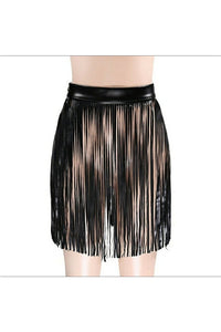 leather fringe skirt - Be Lynley