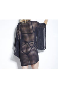 Jade Striped Kimono - Be Lynley