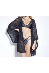 Jade Striped Kimono - Be Lynley